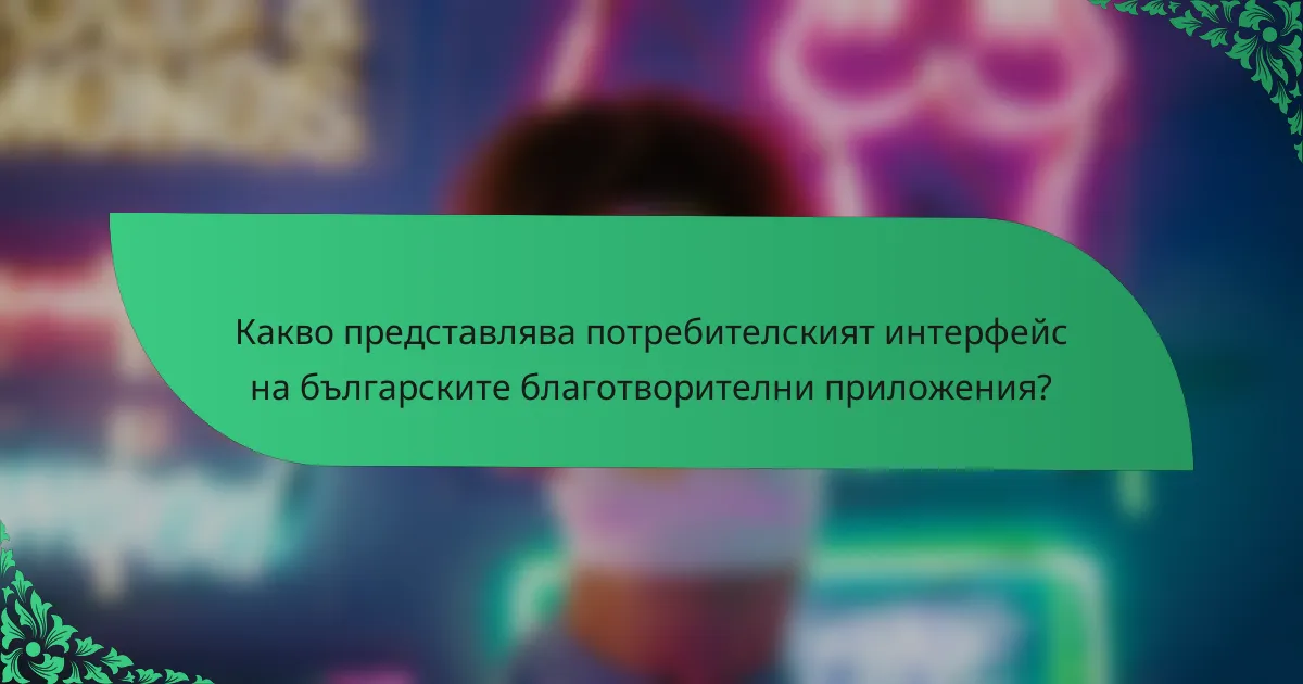 Какво представлява потребителският интерфейс на българските благотворителни приложения?