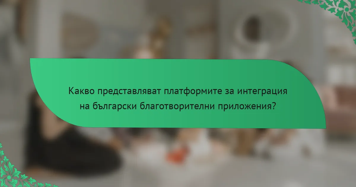 Какво представляват платформите за интеграция на български благотворителни приложения?